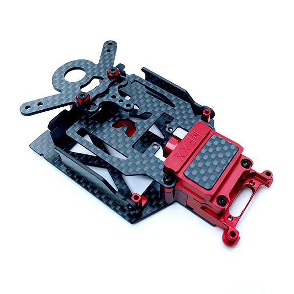NX-077 NEXX RACING SKYLINE Dual-Lipo Carbon Chassis Conversion Kit For MR03  (RED)