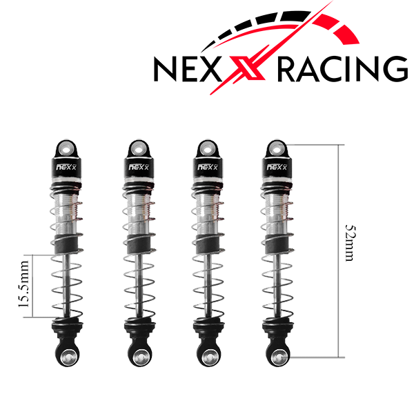 NX-402- Nexx Racing Reservoir Shock (4 Pcs) For 1/24 AX24 – NexxRacing